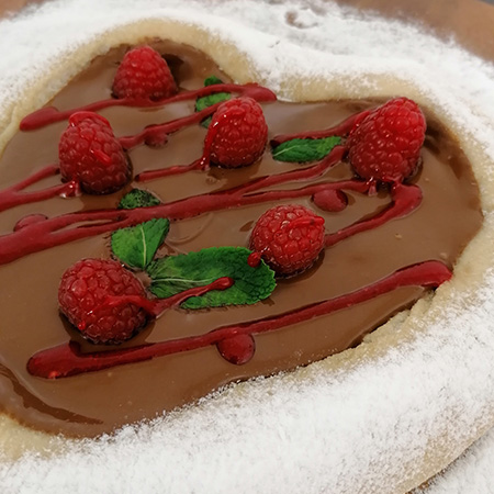 Photo of our dessert pizza