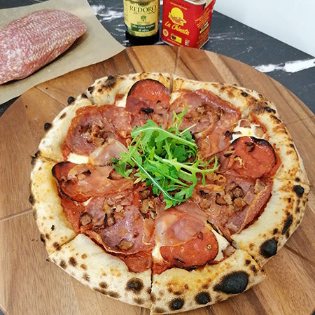 Photo of our meat feast pizza